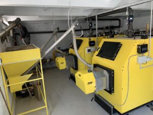 Промислова котельня з пелетними пальниками у Латвії